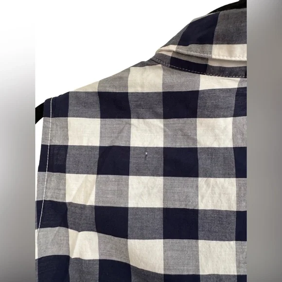 Nine West Sleeveless Gingham Shirt Dress – Size 16 - Picture 8 of 9